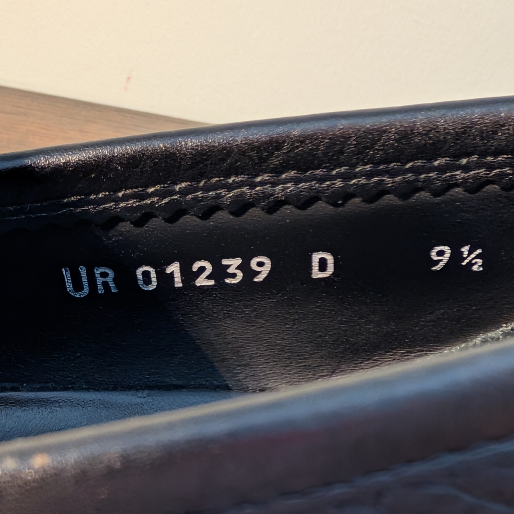 Salvatore Ferragamo Men's Black Pebbled Leather Gancini Bit Loafers - Size 9.5 - Picture 9 of 9
